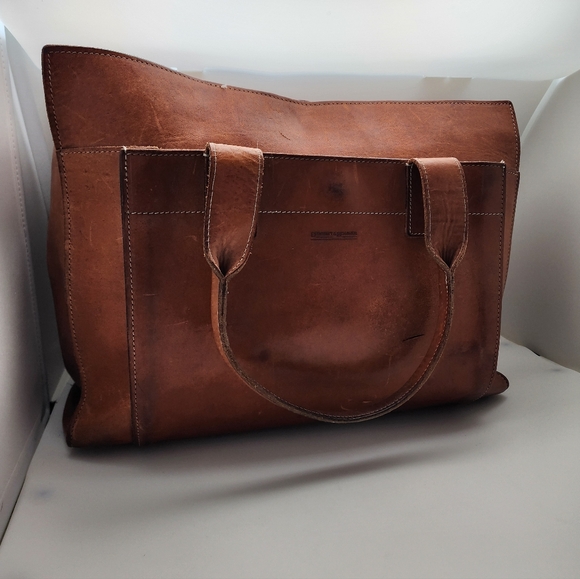 Dooney And Bourke Vintage Alto Executive Cognac Tote And Wallet - Picture 11 of 17